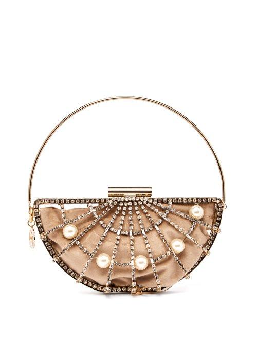 Matchesfashion.com Rosantica By Michela Panero - Jodi Crystal Cage Bag - Womens - Gold Multi