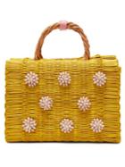 Matchesfashion.com Heimat Atlantica - Celeste Seashell Embellished Basket Bag - Womens - Yellow Multi