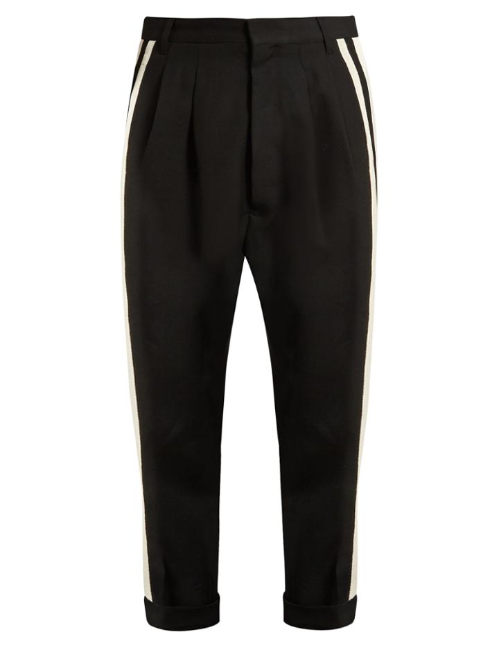 Haider Ackermann Orbai Grosgrain-trimmed Wool Trousers