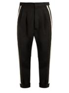 Haider Ackermann Orbai Grosgrain-trimmed Wool Trousers