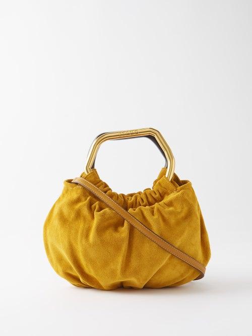 Staud - Camille Suede Top-handle Bag - Womens - Light Tan