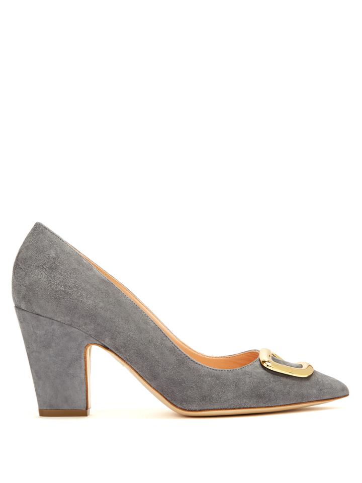 Rupert Sanderson Pierrot Pebble Point-toe Suede Pumps