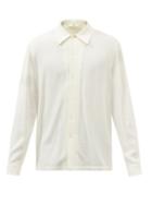Sfr - Rampoua Pleated-yoke Crepe Shirt - Mens - Cream