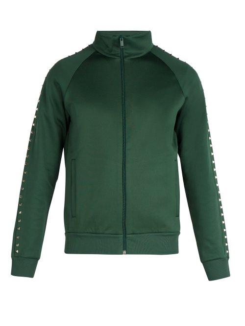 Matchesfashion.com Valentino - Rockstud Jersey Track Top - Mens - Green