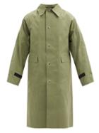 Matchesfashion.com Kassl Editions - Original Wax-coated Cotton-canvas Coat - Mens - Dark Green