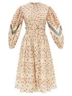 Ulla Johnson - Esti Shibori-print Cotton Dress - Womens - Ivory Multi