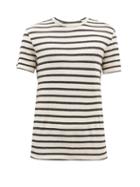 Officine Gnrale - Striped Crew-neck Cotton T-shirt - Mens - Cream Multi