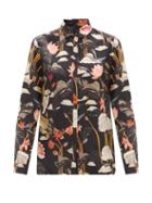 Matchesfashion.com Etro - Floral-print Silk-faille Shirt - Womens - Black Multi