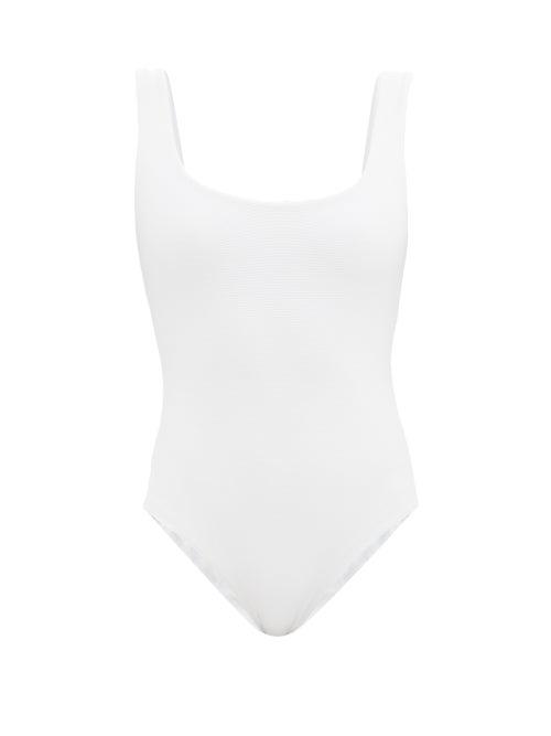 Cossie + Co - The Poppy Scoop-neck Swimsuit - Womens - White