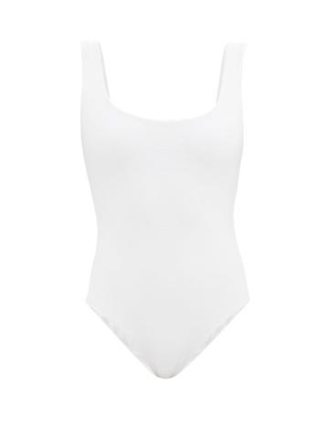 Cossie + Co - The Poppy Scoop-neck Swimsuit - Womens - White