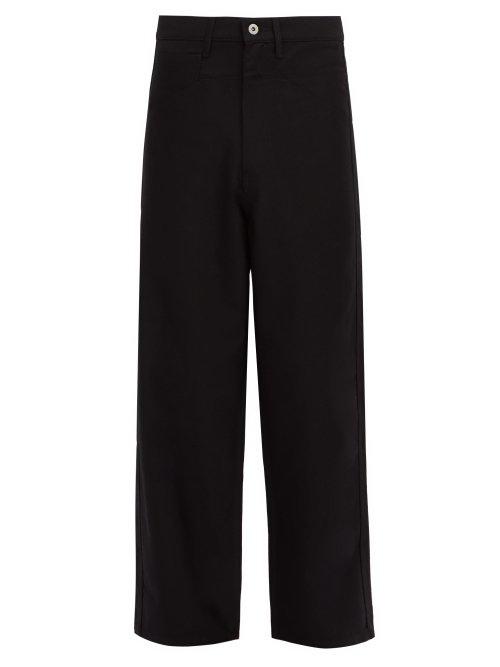 Matchesfashion.com Junya Watanabe - High Rise Cotton And Wool Blend Jeans - Mens - Black