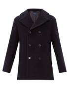 Matchesfashion.com Polo Ralph Lauren - Double Breasted Wool Blend Peacoat - Mens - Navy