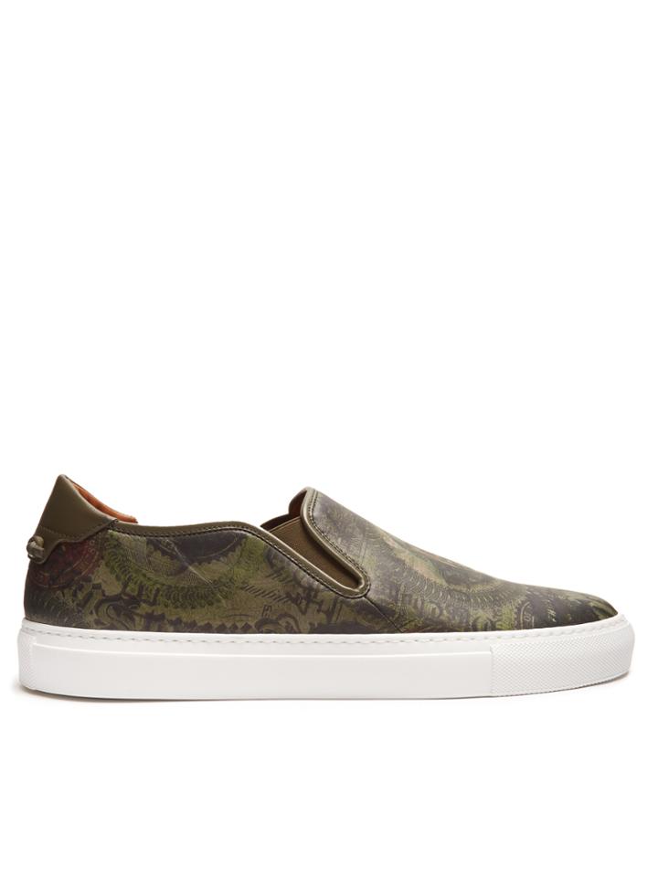 Givenchy Street Skate Dollar-bill Print Slip-on Trainers