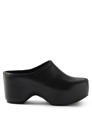 Givenchy - G-clog Logo-debossed Leather Clogs - Womens - Black
