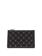 Matchesfashion.com Valentino - Candystud Quilted Leather Pouch - Womens - Black