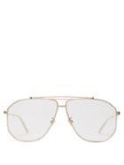 Matchesfashion.com Gucci - Aviator Metal Glasses - Mens - Gold