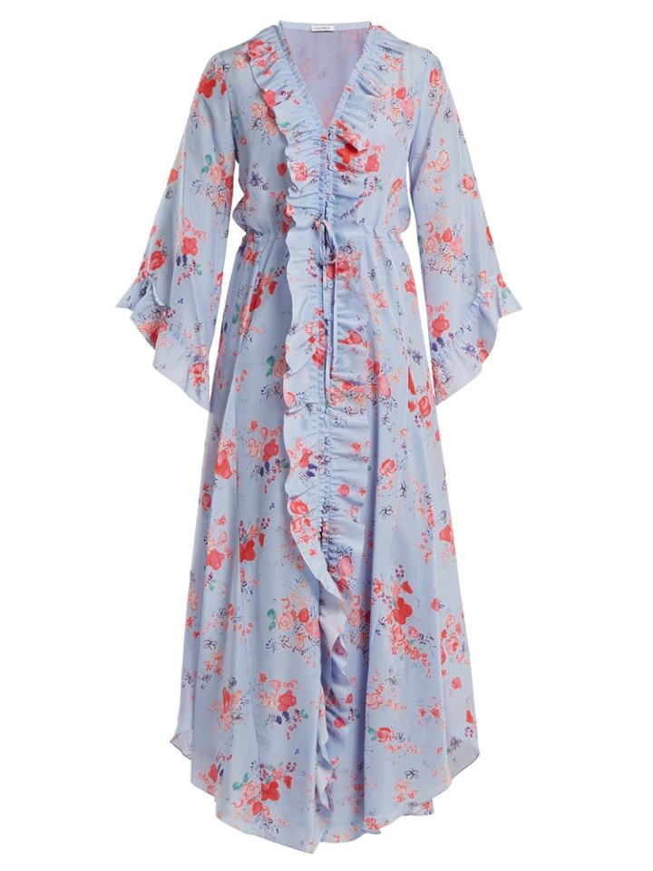 Vilshenko Maddison Button-down Silk-habotai Dress