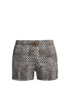 Matchesfashion.com Missoni Mare - Zigzag Knit Swim Shorts - Mens - Black White