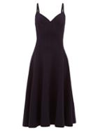 Matchesfashion.com Norma Kamali - Grace Raw-seam Panelled Midi Dress - Womens - Navy