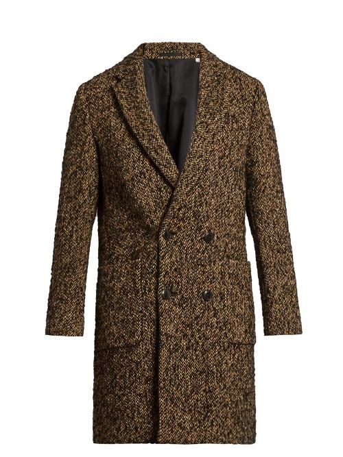 Tomorrowland Double-breasted Wool-blend Fleck Coat