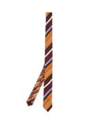 Matchesfashion.com Prada - Striped Silk Tie - Mens - Orange Multi