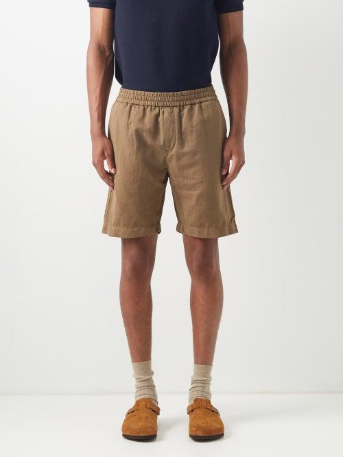Sunspel - Drawstring Canvas Shorts - Mens - Brown