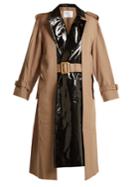 Toga Pleat-front Contrast-panel Belted Trench Coat