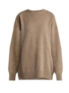 Matchesfashion.com Raey - Displaced Sleeve Round Neck Wool Sweater - Womens - Grey