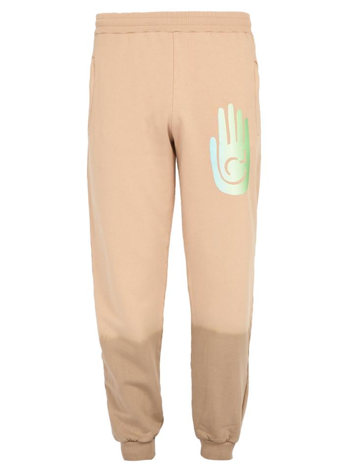 Cottweiler Cave Hand-print Cotton Track Pants