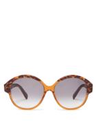 Matchesfashion.com Celine Eyewear - Round Tortoiseshell-effect Acetate Sunglasses - Womens - Tortoiseshell