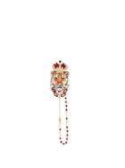 Matchesfashion.com Dolce & Gabbana - Crystal Embellished Tiger Brooch - Womens - Gold