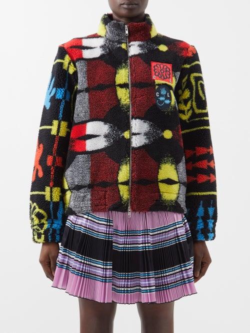 Chopova Lowena - Ranger Zipped Recycled-fibre Fleece Jacket - Womens - Black Multi