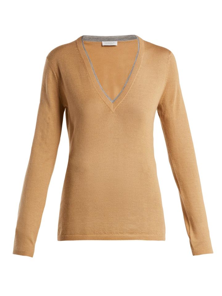 Gabriela Hearst Lorenco Cashmere And Silk-blend Sweater