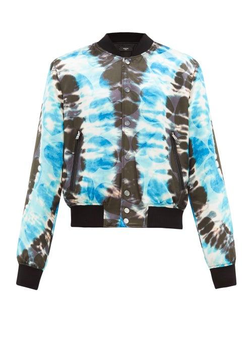 Matchesfashion.com Amiri - Tie-dye Bomber Jacket - Mens - Blue Multi