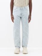 Casablanca - Monogram-jacquard Straight-leg Jeans - Mens - Light Denim