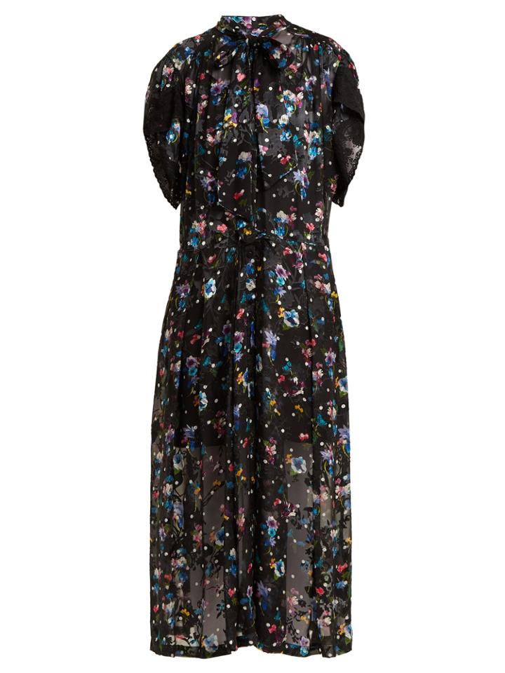 Preen By Thornton Bregazzi Gina Floral-print Silk-blend Dress