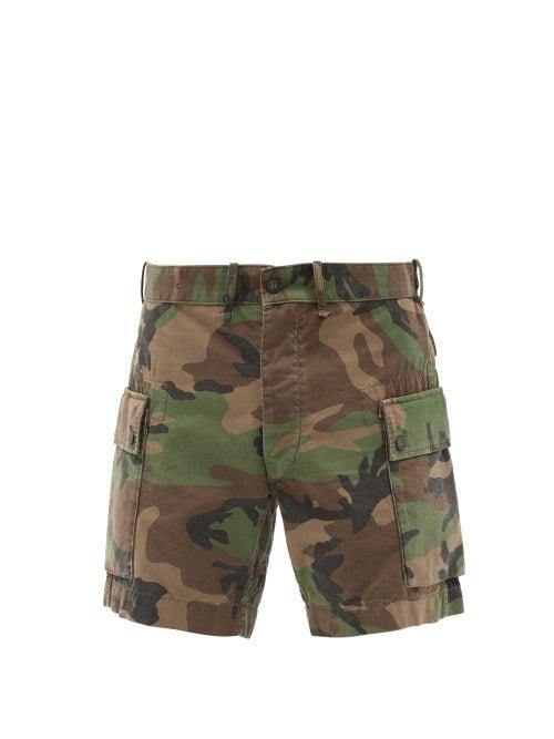 Rrl - Camouflage-print Cotton-canvas Shorts - Mens - Camouflage