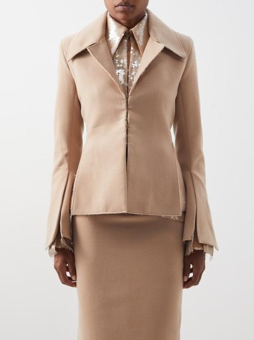 16arlington - Nervia Slit-cuff Technical-felt Jacket - Womens - Beige