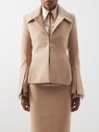 16arlington - Nervia Slit-cuff Technical-felt Jacket - Womens - Beige