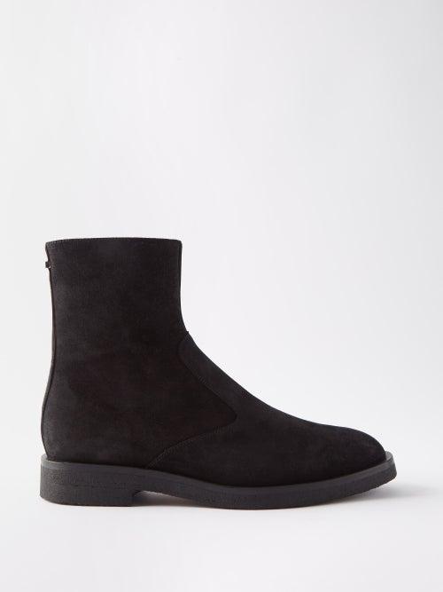 New Standard - Truth Zipped Suede Boots - Mens - Black