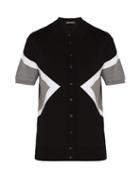 Matchesfashion.com Neil Barrett - Modernist Intarsia Knit Cardigan - Mens - Black Multi