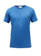 Mens Rtw Sunspel - Crew-neck Cotton-jersey T-shirt - Mens - Blue
