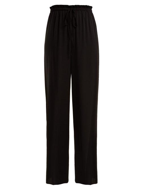 Matchesfashion.com The Row - Jr Stretch Silk Georgette Trousers - Womens - Black