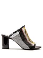 Proenza Schouler Woven Leather And Canvas Block-heel Sandals