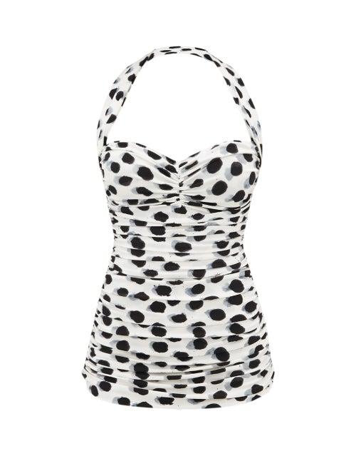 Matchesfashion.com Norma Kamali - Bill Mio Swimsuit - Womens - White Black