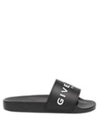 Ladies Shoes Givenchy - Logo-print Rubber Slides - Womens - Black