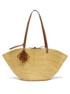 Ladies Bags Loewe Paula's Ibiza - Shell Leather-trim Raffia Basket Bag - Womens - Tan Multi