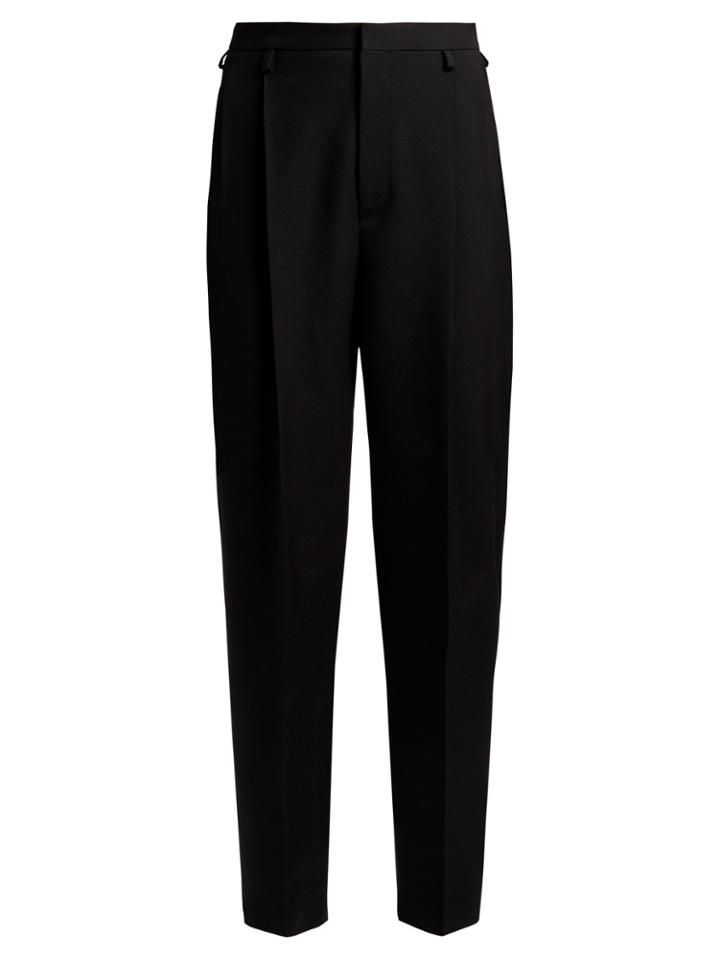 Saint Laurent Carrot-leg Gabardine Trousers