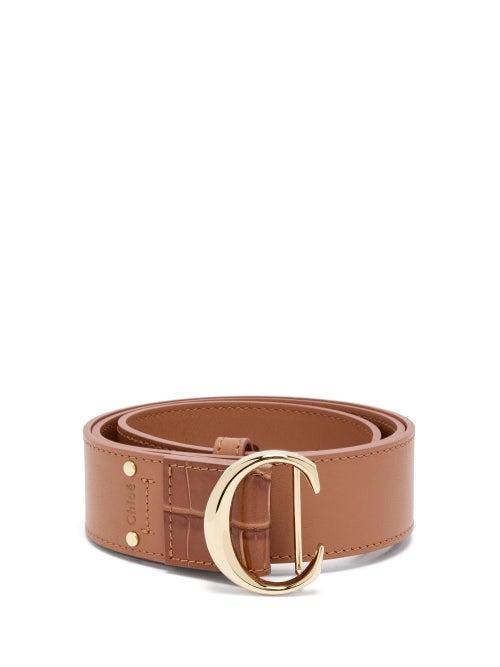 Matchesfashion.com Chlo - C-buckle Leather Belt - Womens - Pink