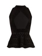 Roland Mouret Cullen Textured-knit Peplum Top